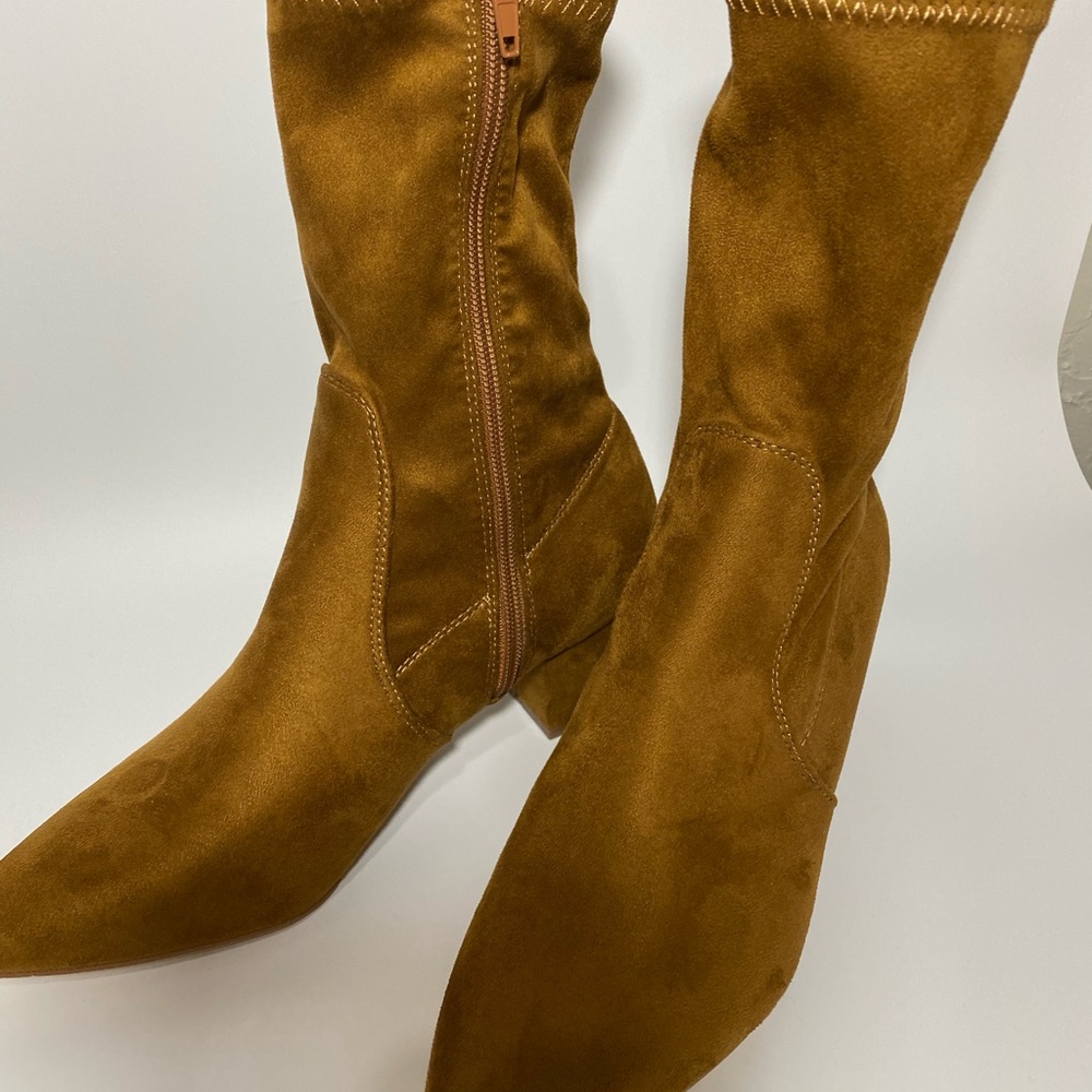 Lulus Brown Faux Suede Pointed-Toe Boots
